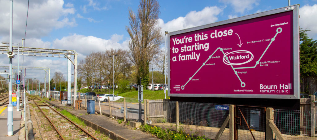Bourn Hall Wickford Station advert