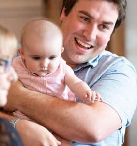 David and Mia Lathlean at Louise Brown's 40th birthday celebrations