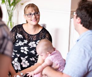 Claire Darnbrough at Louise Brown's 40th birthday celebrations