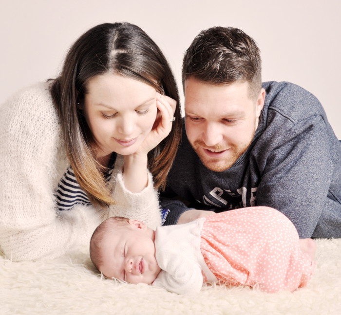 Gemma and Matthew with Ava
