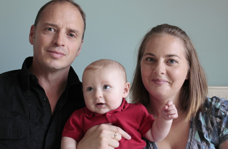 Lucinda and Matthew with Timothy