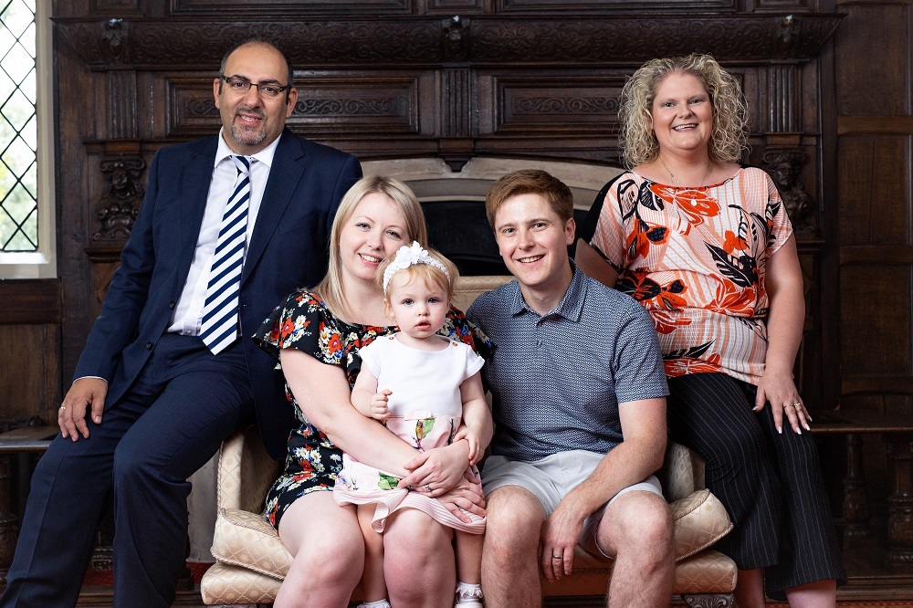 The Simms family with Thanos and Louise The Simms family with Thanos and Louise