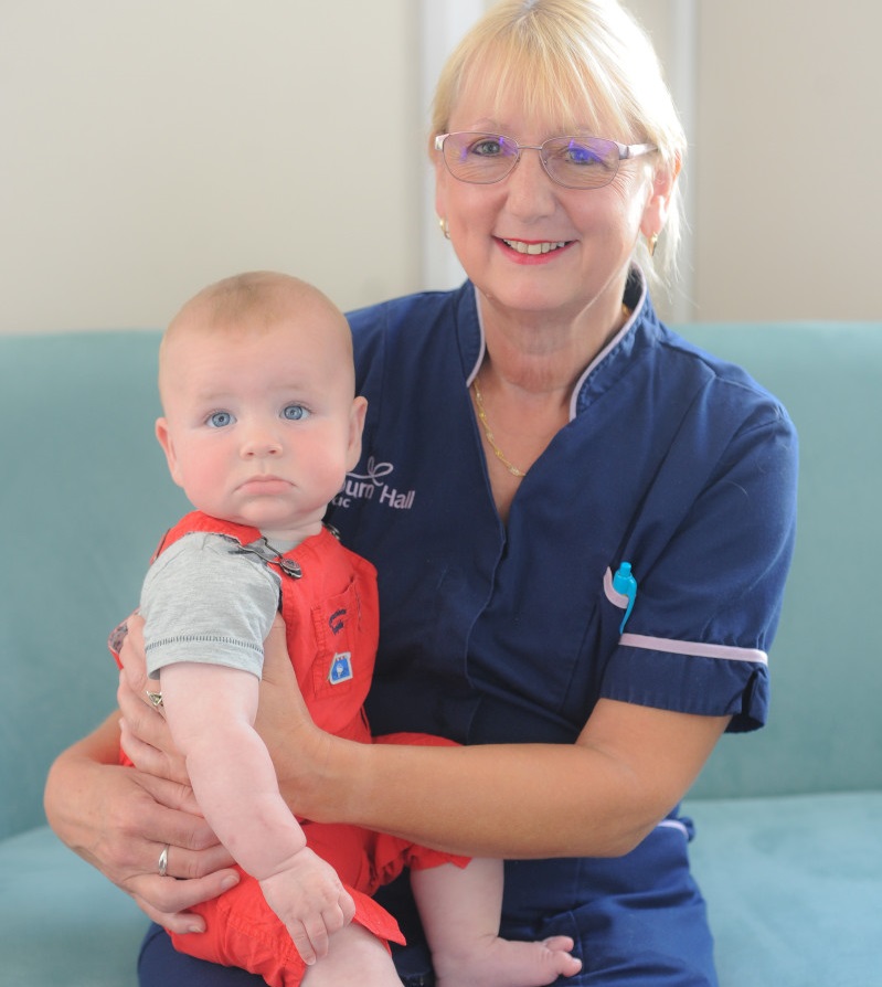 Carol Steel with Arthur, a Bourn Hall King's Lynn baby