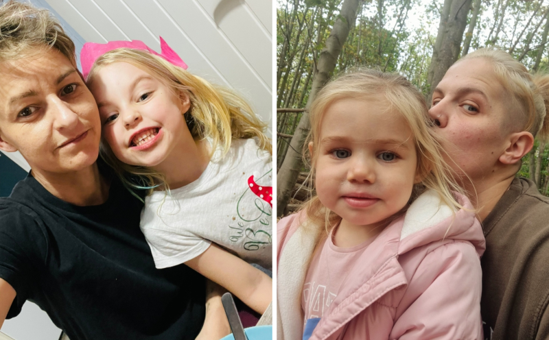 Hannah and Frankie, and Jemma and Robyn