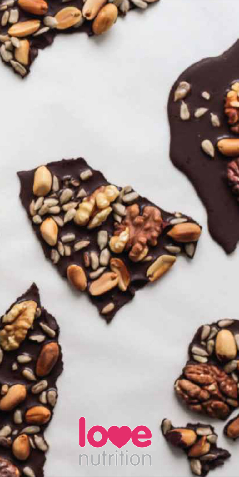 Love Nutrition - Fruit and nut chocolate bark Love Nutrition - Fruit and nut chocolate bark