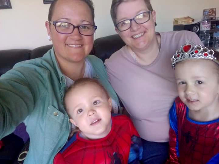 Melanie and Laura with Isaac and Jasmine Melanie and Laura with Isaac and Jasmine