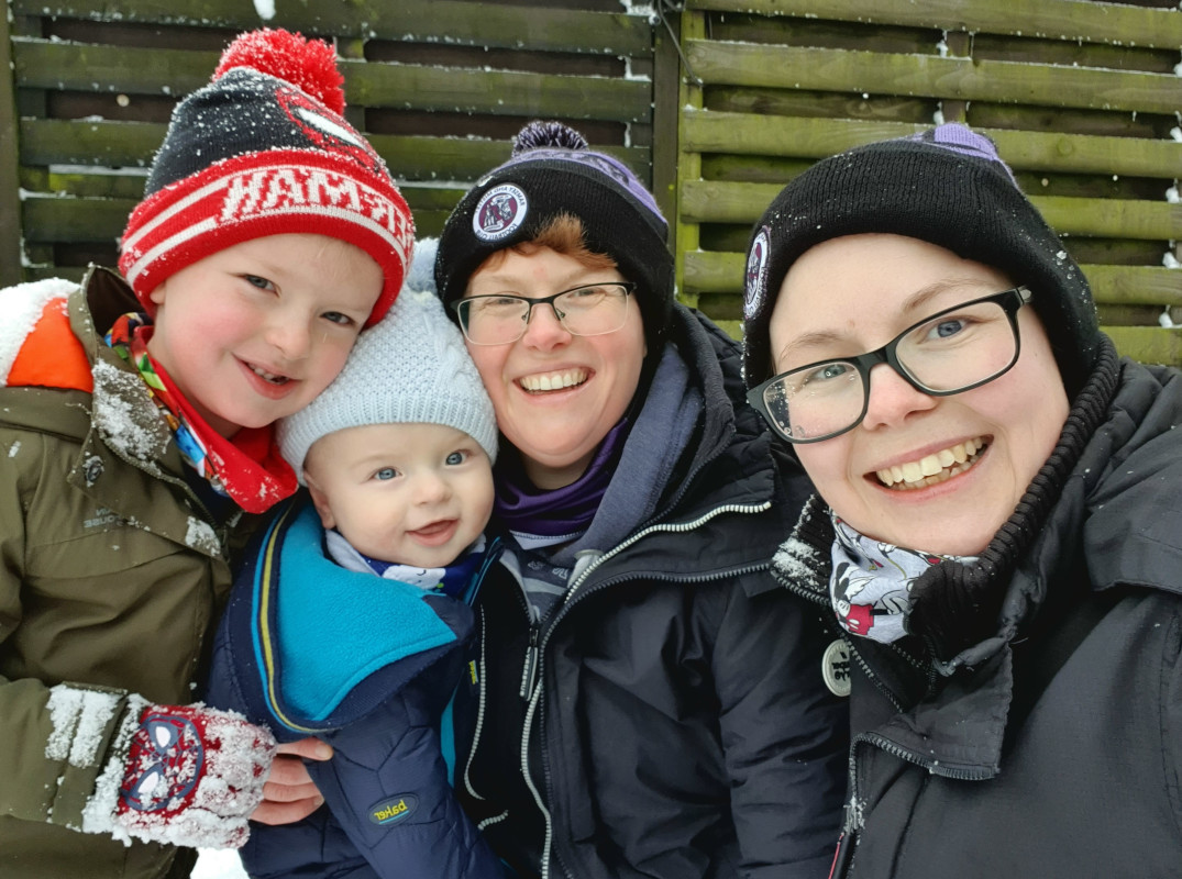 Ali and Katie with Harry and Oliver Ali and Katie with Harry and Oliver