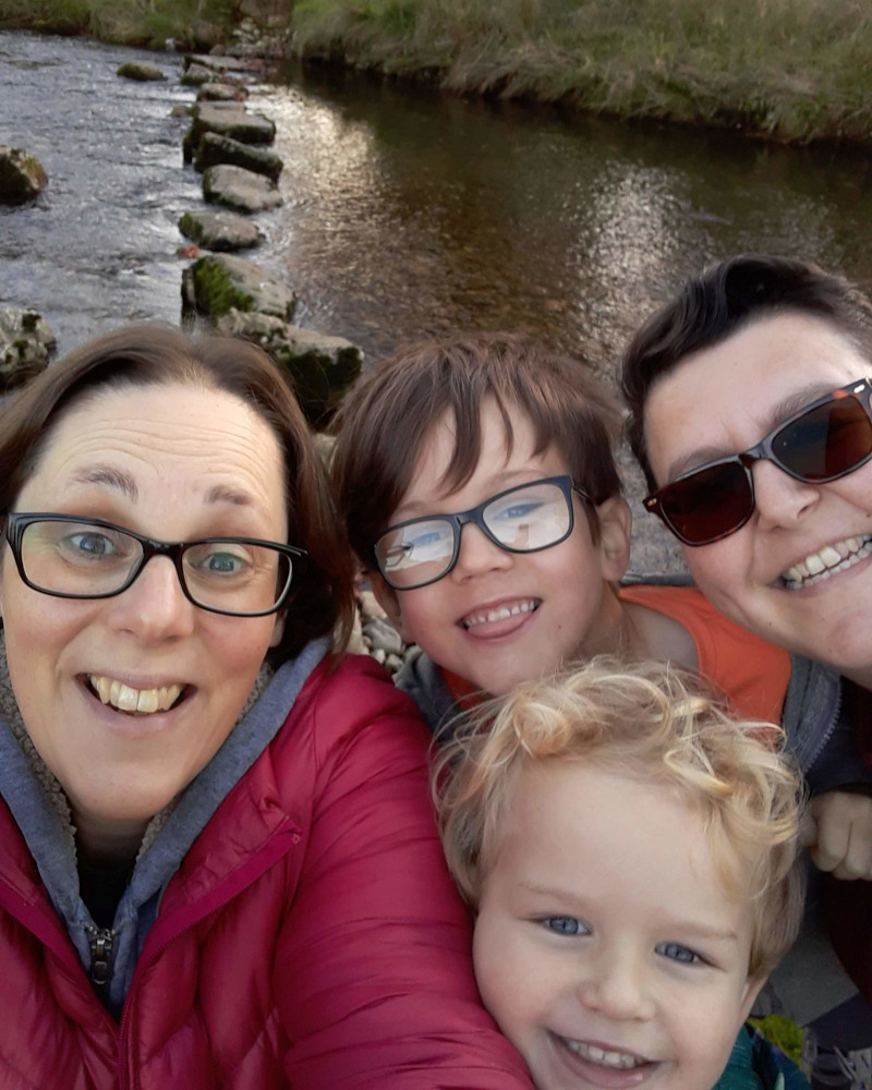 Rachel and Ange with Joe and Charlie