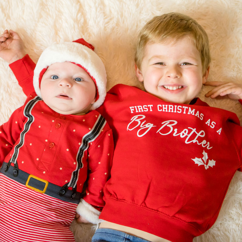 Rowan and Vinny at Christmas