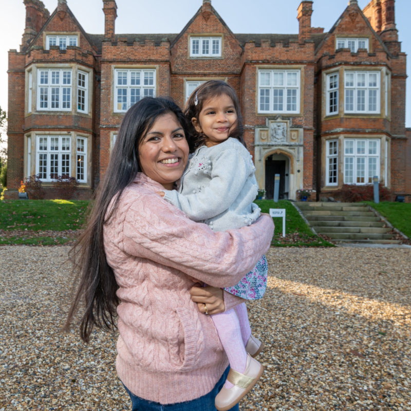 Angeliqua with Isabella at Bourn Hall