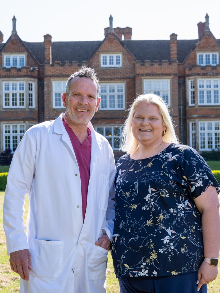 Cambridge Regional Lead Embryologist Adam Burnley with Louise Brown