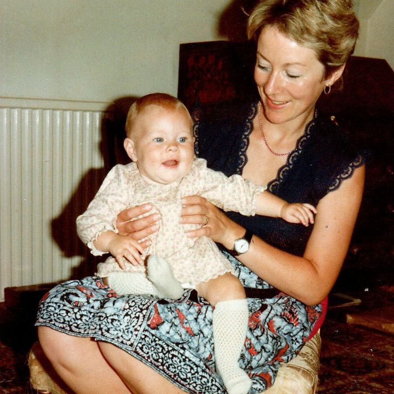 Judy with baby Rebecca (feat)