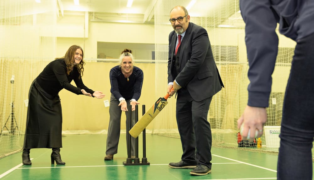 Kim Stubbs, Claire Heuclin and Thanos - FiTW at Essex Cricket