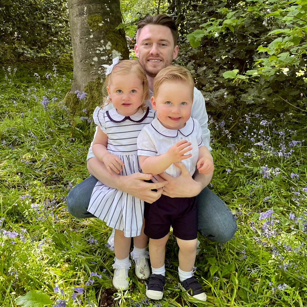 Paul with Ottilie and Felix feat