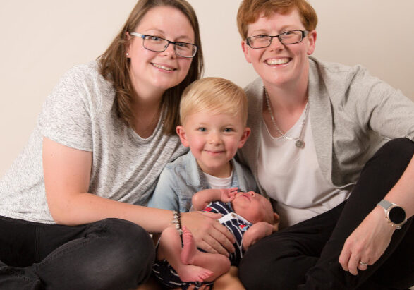 Katie and Ali with Harry and Oliver